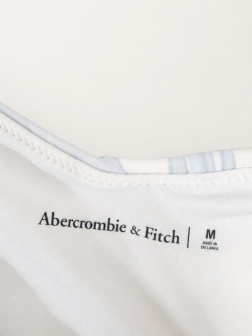 Abercrombie & Fitch Light Blue and White Marble Bikini Top and Bottoms - Picture 4 of 6